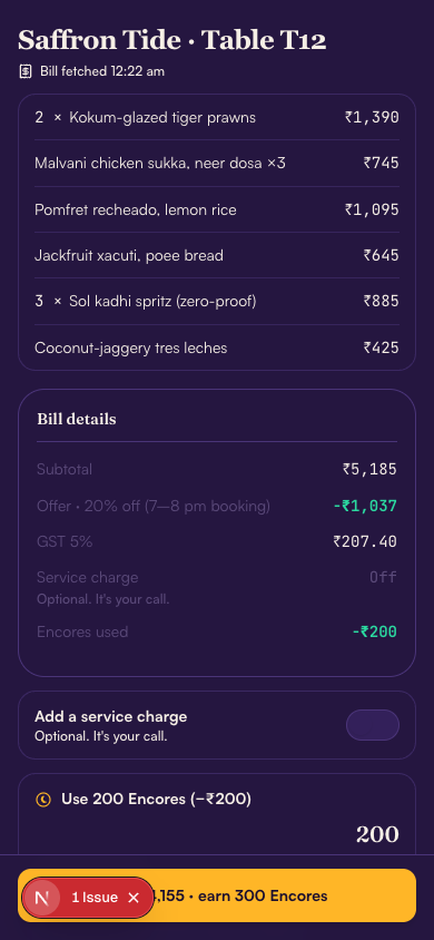 Outpass: Pay at the table, get 10% back